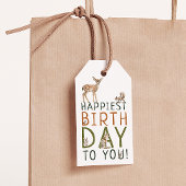森の森の森の動物があなたにとって最も幸せな誕生日 ギフトタグ