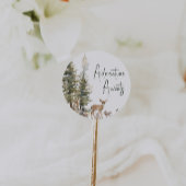 森の森の森の動物の冒険が人気 ラウンドシール