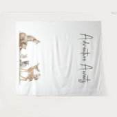 森の森の森の動物の冒険が待ち受ける タペストリー (正面(横))