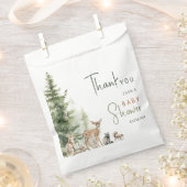 森の森の森の動物の赤ちゃんシャワーありがとう フェイバーバッグ (クリップ留めされた状態)