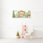 森の森の森の動物の赤ちゃんシャワーへようこそ 横断幕 (インサイチュ)