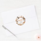 森の森の森の動物カボチャの誕生日パーティー ラウンドシール (封筒)