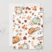 森の森の森の動物カボチャの誕生日パーティー 招待状 (裏面)