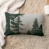 森の森の森の松の木の風景のシーン ランバークッション (ブランケット)
