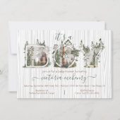 森の森の水彩熊ベビーシャワー 招待状 (正面)