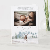 森の森の父の日と写真 カード (正面)