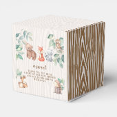 森の森の男の赤ちゃんシャワーキャンディーの箱 フェイバーボックス (裏面サイド)