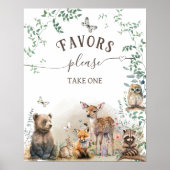 森の森の緑の赤ちゃんシャワーの好意 ポスター (正面)