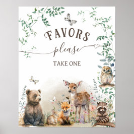 森の森の緑の赤ちゃんシャワーの好意 ポスター