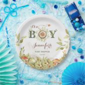 森の森の赤ちゃんシャワーマッシュルーム緑 ペーパープレート (パーティー)