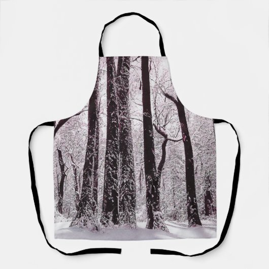 森の森の雪の冬の風景 エプロン (正面)