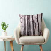 森の森の雪の冬の風景 クッション (椅子)