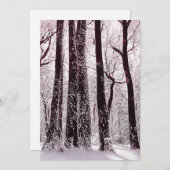 森の森の雪の冬の風景 シーズンカード (正面/裏面)
