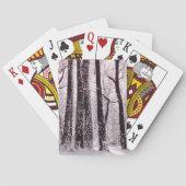 森の森の雪の冬の風景 トランプ (裏面)