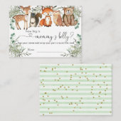 森の森ママのお腹の大きさ エンクロージャーカード (正面/裏面)