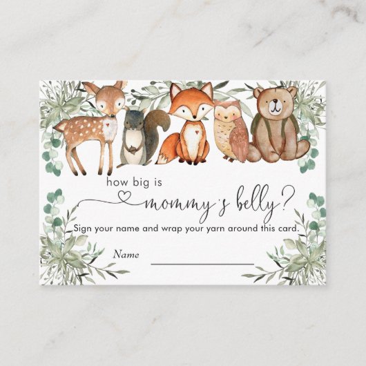 森の森ママのお腹の大きさ エンクロージャーカード (正面)