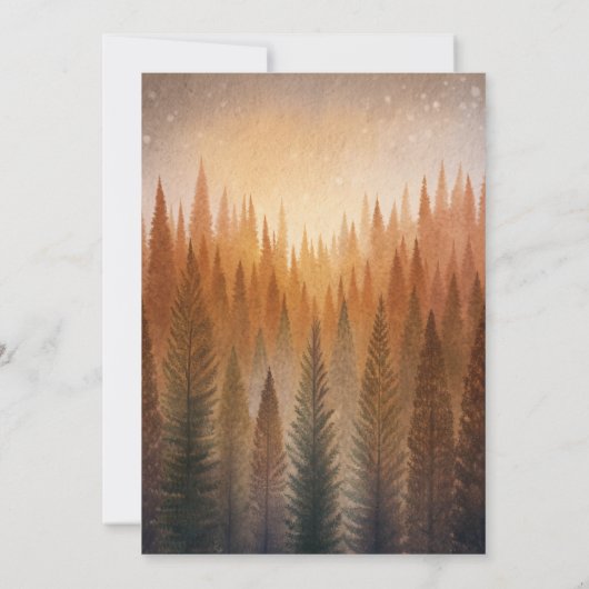 森の森林動物が赤ちゃんシャワーを旅行 サンキューカード (裏面)