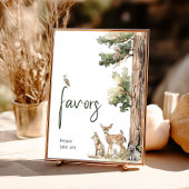 森の森林動物の赤ちゃんシャワー好意サイン ポスター