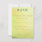 森の森林屋外のカジュアルでエレガントなRSVPカード 出欠カード (裏面)