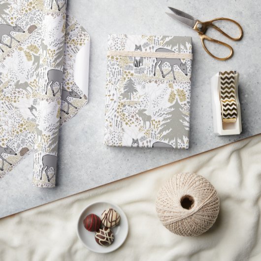 森の森 ラッピングペーパー (クラフト)