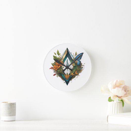 森の歌2 ラウンド壁時計 (ホーム)