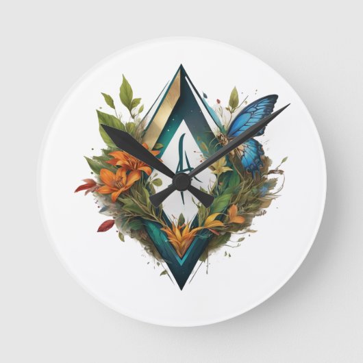 森の歌2 ラウンド壁時計 (正面)