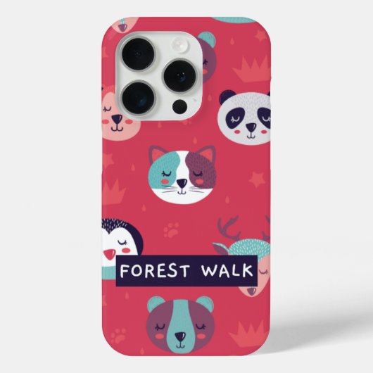 森の歩く動物の友人かわいい&よくはしゃぐ電話 Case-Mate iPhoneケース (裏面)