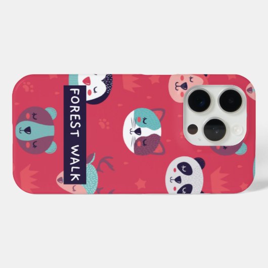 森の歩く動物の友人かわいい&よくはしゃぐ電話 Case-Mate iPhoneケース (裏面 (横))