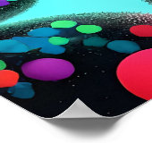 森の歩く心の中にケンゲージファンタジーOpArt ポスター (角)