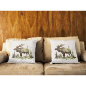 森の水の色の大きなムース クッション