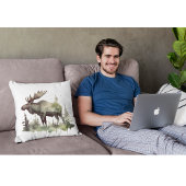 森の水の色の大きなムース クッション