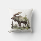 森の水の色の大きなムース クッション (正面)