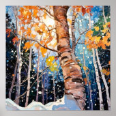 森の水の色絵を描のポスター ポスター (正面)