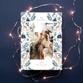 森の水彩トナカイの写真 シーズンカード