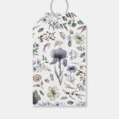 森の水彩フクロウグリーン ブライダルシャワー ギフトタグ (裏面)