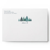 森の水彩冬の森