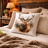 森の水色の大きなエルク クッション