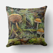 森の水色キノコ クッション (裏面)