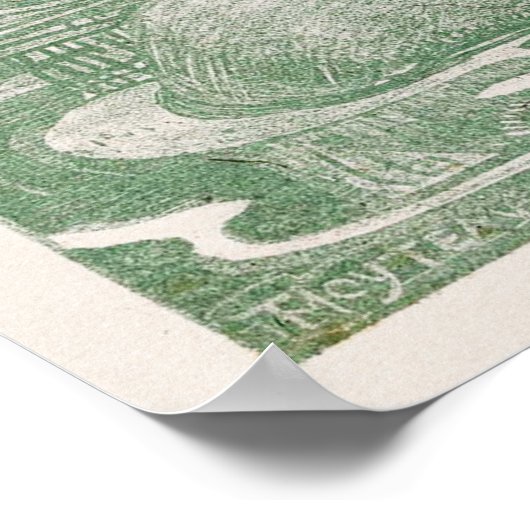 森の池に棲む二匹の鷺 ポスター (角)