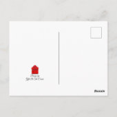 森の池の近くの赤と白の鹿のポストカード ポストカード (裏面)