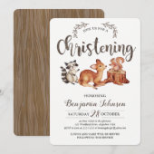 森の洗礼式招待状 招待状 (正面/裏面)