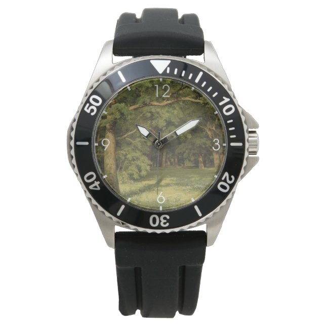 森の浄化（森林景観のシーン） 腕時計 (正面)