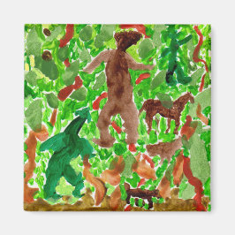 森の深いの生き物 マグネット