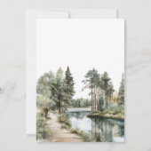 森の湖での生命の祝い 追悼式 招待状 (裏面)