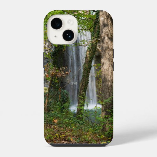 森の滝のiPhoneケース iPhoneケース (裏面)