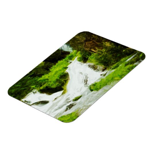 『森の滝夏の抽象芸術』 マグネット (左側)