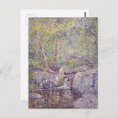 森の滝絵画はがき ポストカード (正面/裏面)