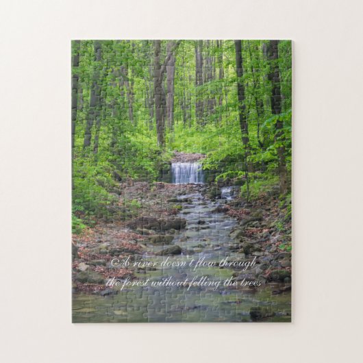 森の滝 ジグソーパズル (縦)