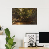 森の滝 – George Hetzel ポスター (ホームオフィス)