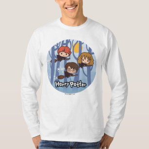 森の漫画ハリー、Ron、及びHermioneの飛行 Tシャツ